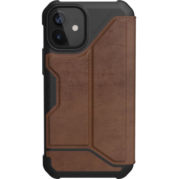 UAG Metropolis Bookcase iPhone 12 Mini - Leather Brown