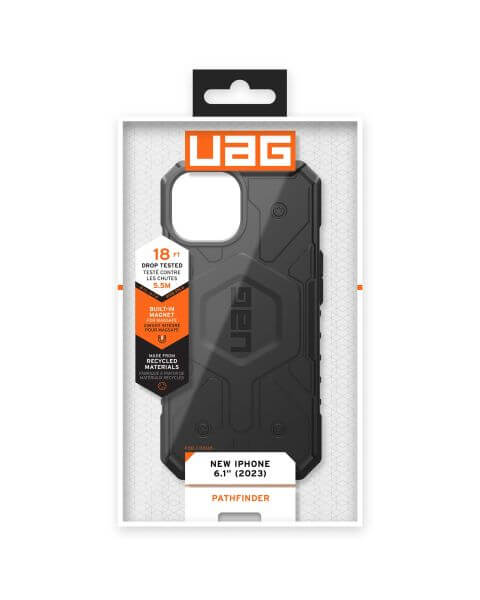Pathfinder Case MagSafe für das iPhone 15 - Schwarz