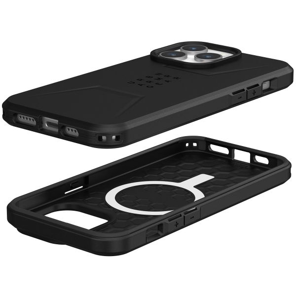 Civilian Backcover MagSafe für das iPhone 15 Pro Max - Schwarz