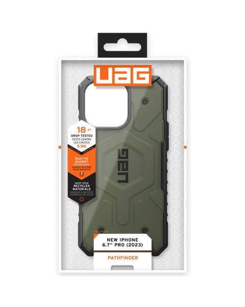 Pathfinder Case MagSafe für das iPhone 15 Pro Max - Olive Drab