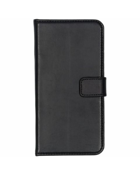 Echtleder Klapphülle Schwarz für Huawei P20 Lite