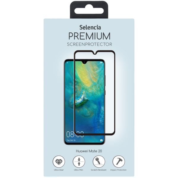 Premium Screen Protector aus gehärtetem Glas für das Huawei Mate 20 - Schwarz