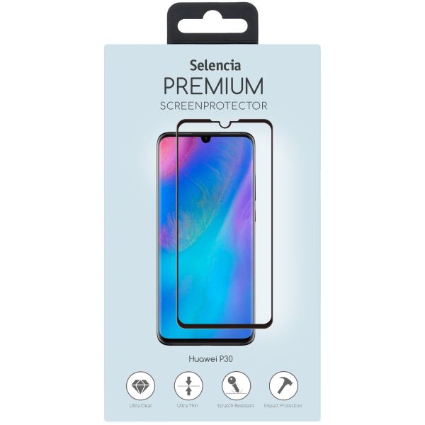 Premium Screen Protector aus gehärtetem Glas für das Huawei P30 - Schwarz