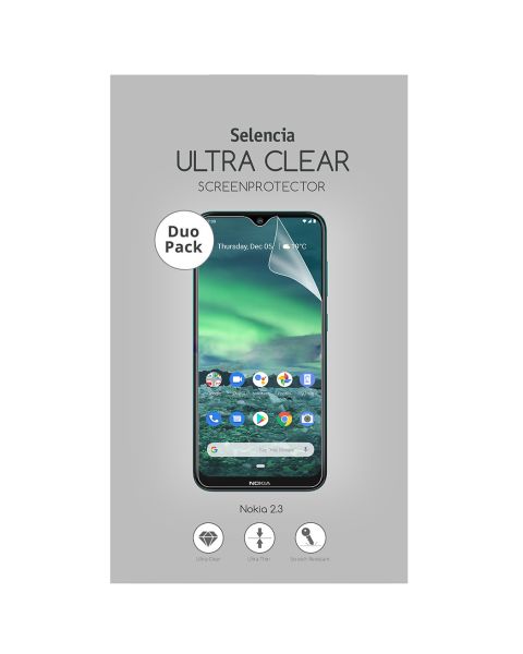 Selencia Duo Pack Ultra Clear Screenprotector Nokia 2.3