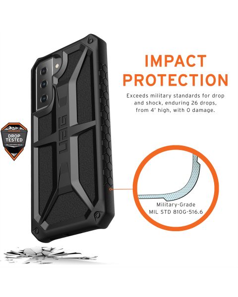UAG Monarch Backcover Samsung Galaxy S21 Plus - Zwart / Schwarz / Black