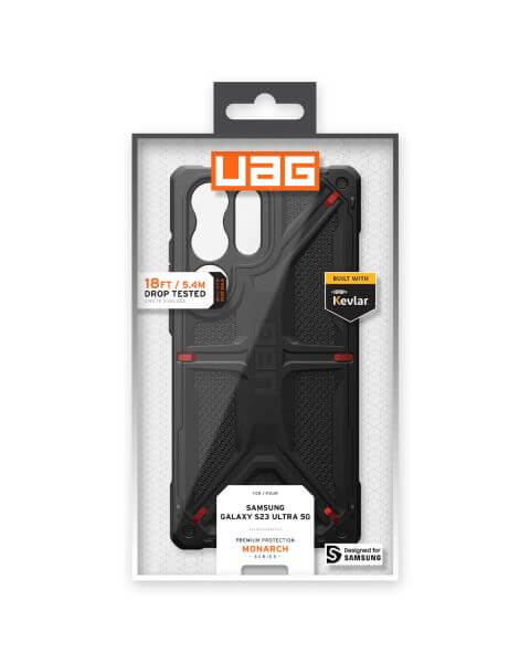 Monarch Backcover für das Samsung Galaxy S23 Ultra - Kevlar Black