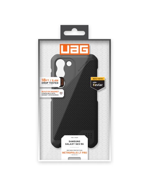 UAG Metropolis LT Backcover Samsung Galaxy S23 - Kevlar Black