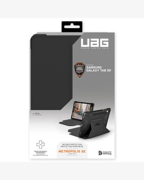 Metropolis Klapphülle für das Samsung Galaxy Tab S9 - Black