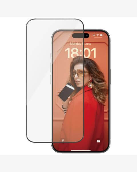 Ultra-Wide Fit Antibakterieller Displayschutz mit Applikator für das iPhone 15 Pro