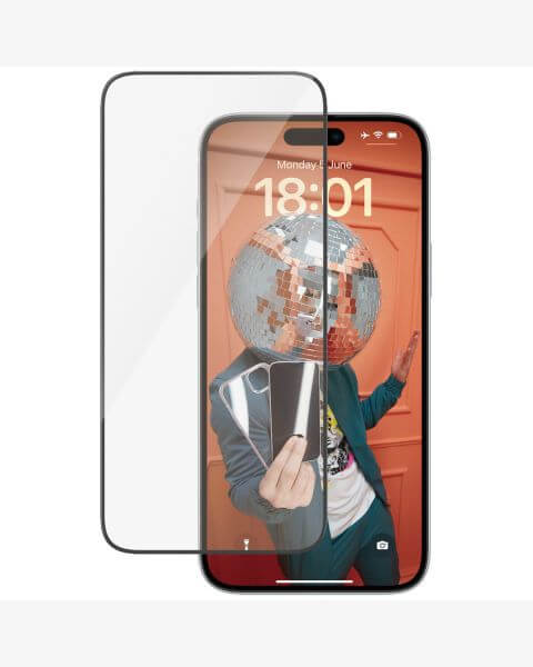 Ultra-Wide Fit Antibakterieller Displayschutz mit Applikator für das iPhone 15 Plus