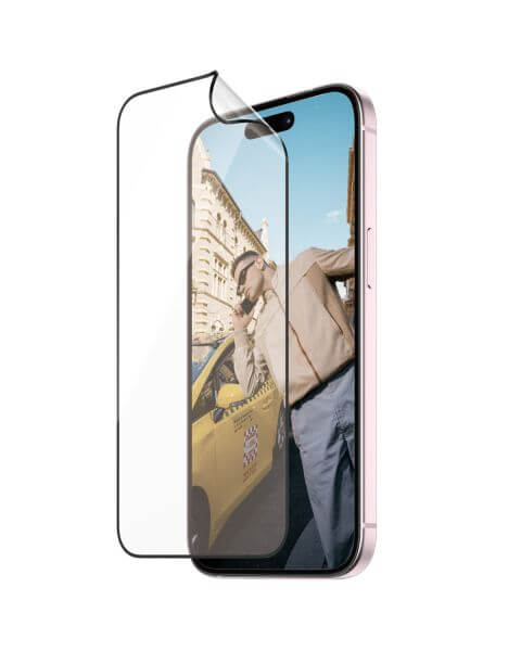 Ultra Wide Fit Recycelter Antibakterieller Screen Protector Matrix inkl. Applikator für das iPhone 15