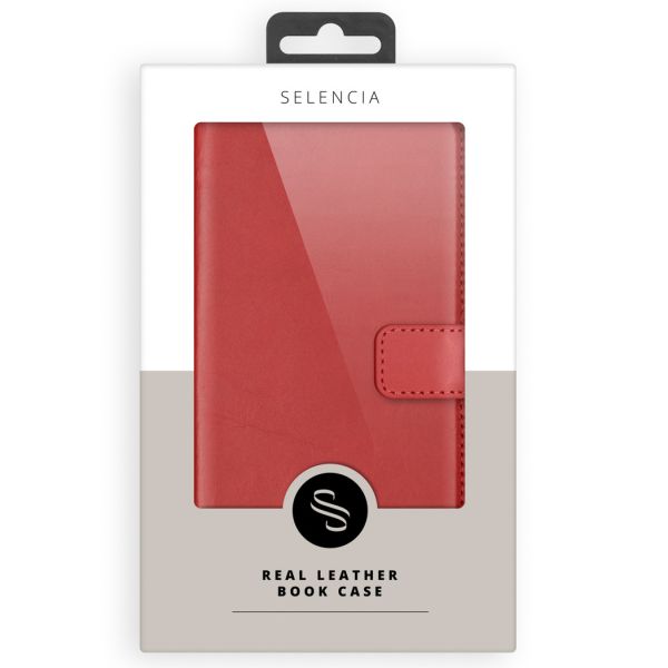 Echtleder Klapphülle Rot für iPhone 5 / 5s / SE