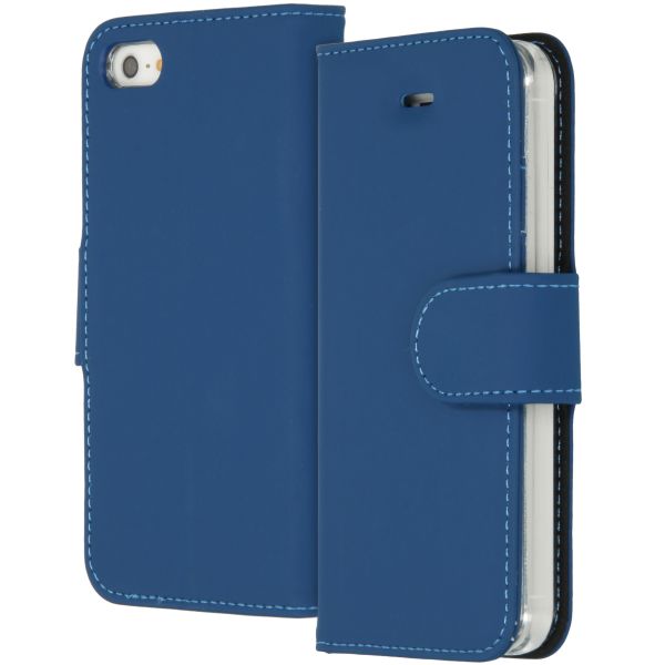 Wallet Softcase Booktype iPhone SE / 5 / 5s - Blauw / Blue