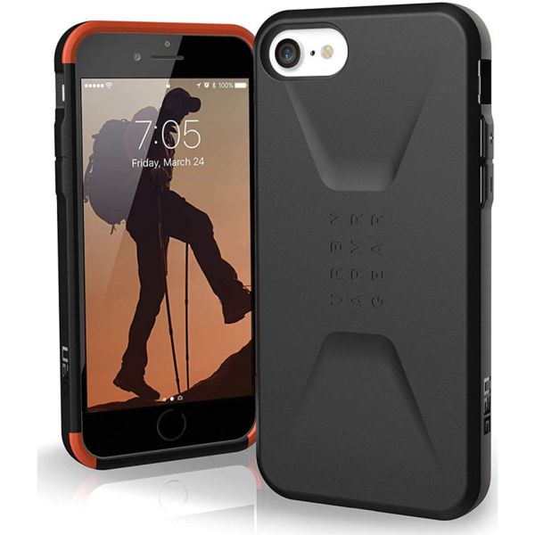 Civilian Backcover iPhone SE (2020) / 8 / 7 / 6(s) - Zwart - Zwart / Black