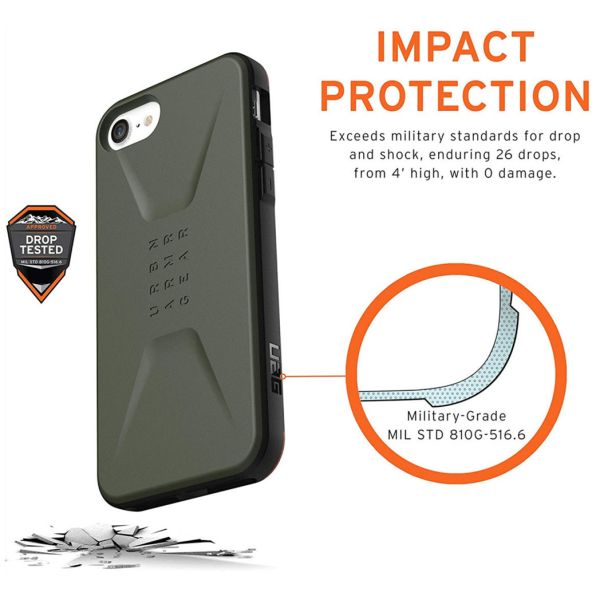 Civilian Backcover iPhone SE (2020) / 8 / 7 / 6(s) - Groen - Groen / Green
