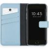 Echtleder Klapphülle Hellblau für das iPhone SE (2022 / 2020) / 8 / 7 / 6(s)