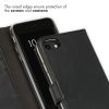 Echtleder Klapphülle Schwarz für iPhone SE (2022 / 2020) / 8 / 7 / 6(s)