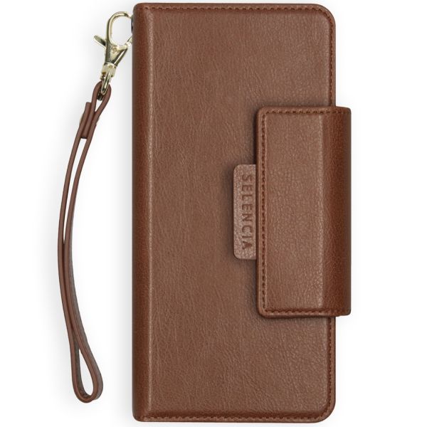 Uitneembare Vegan Lederen Bookcase iPhone SE (2020) / 8/7/6s - Bruin / Brown