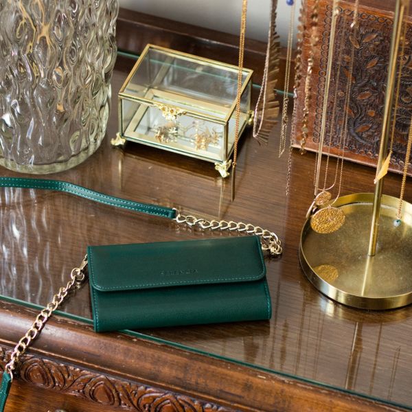 Uitneembare Lederen Clutch iPhone SE (2020) / 8 / 7 / 6(s) - Groen / Green