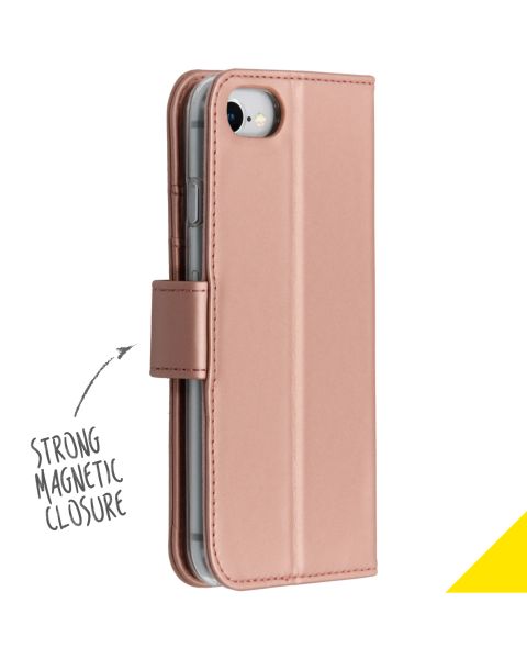 Rosa TPU Klapphülle für das iPhone SE (2022 / 2020) / 8 / 7 / 6(s)
