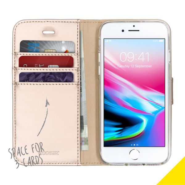 Goldfarbenes TPU Klapphülle für das iPhone SE (2022 / 2020) / 8 / 7 / 6(s)
