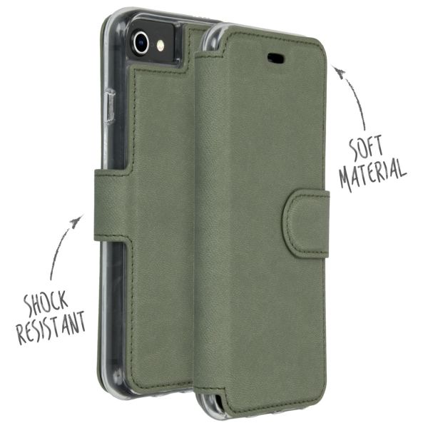 Xtreme Wallet Booktype iPhone SE (2020) / 8 / 7 - Lichtgroen - Lichtgroen / Light Green