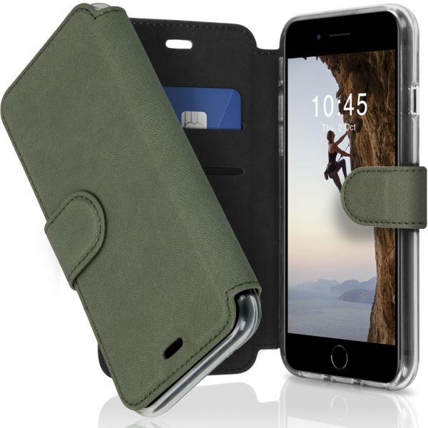 Xtreme Wallet Booktype iPhone SE (2020) / 8 / 7 - Lichtgroen - Lichtgroen / Light Green