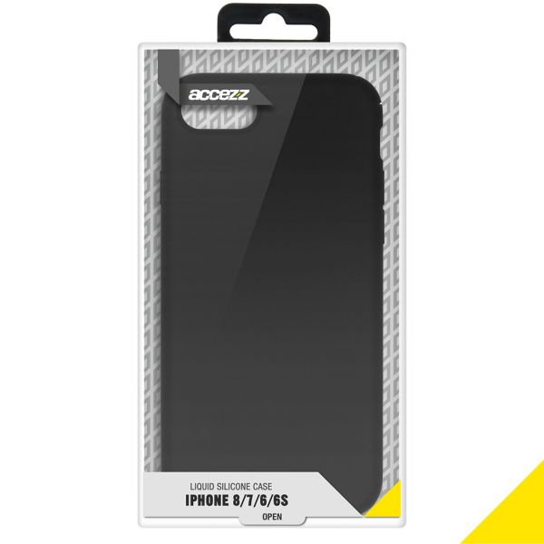 Liquid Silikoncase Schwarz für das iPhone SE (2022 / 2020) / 8 / 7
