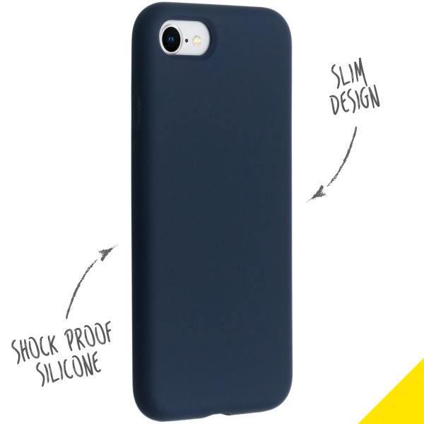 Liquid Silikoncase Blau für das iPhone SE (2022 / 2020) / 8 / 7