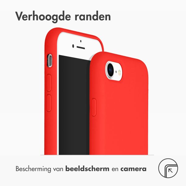 Liquid Silikoncase Rot für das iPhone SE (2022 / 2020) / 8 / 7