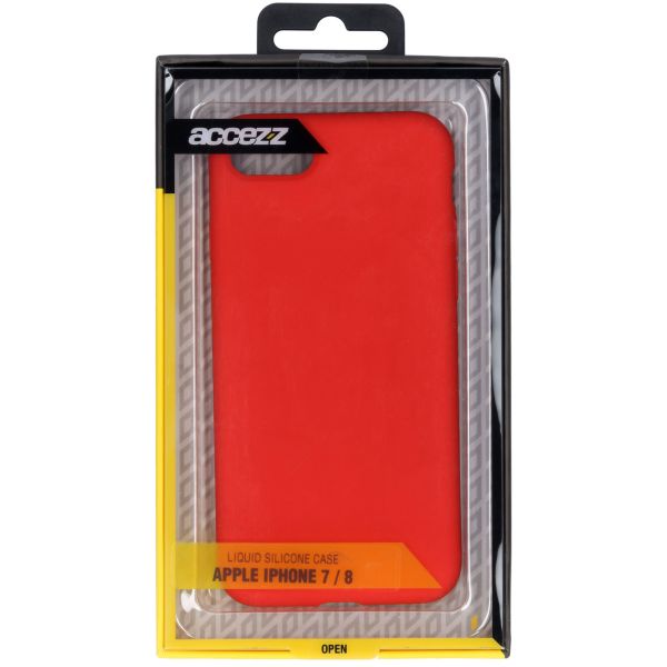 Liquid Silikoncase Rot für das iPhone SE (2022 / 2020) / 8 / 7