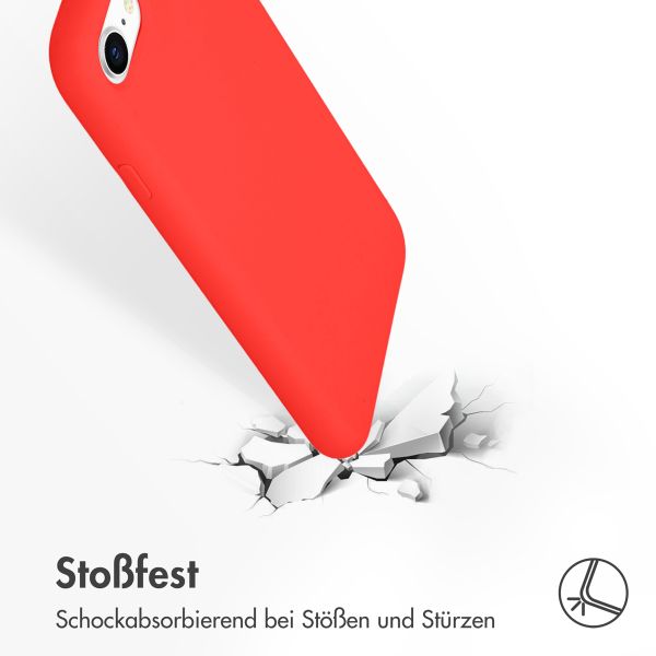 Liquid Silikoncase Rot für das iPhone SE (2022 / 2020) / 8 / 7