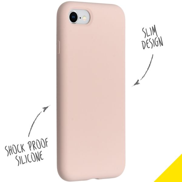 Liquid Silikoncase Rosa für das iPhone SE (2022 / 2020) / 8 / 7