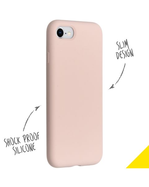 Liquid Silikoncase Rosa für das iPhone SE (2022 / 2020) / 8 / 7