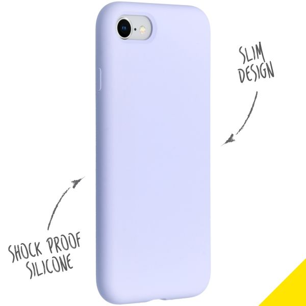 Liquid Silikoncase Lila für das iPhone SE (2022 / 2020) / 8 / 7