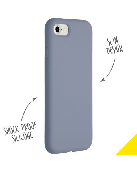 Liquid Silikoncase für das iPhone SE (2022 / 2020) / 8 / 7 - Lavender Gray