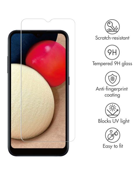 Displayschutz aus gehärtetem Glas für das Samsung Galaxy A02s / A03(s)