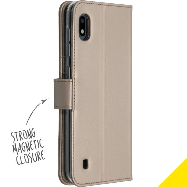Accezz Wallet Softcase Bookcase Samsung Galaxy A10 - Goud / Gold