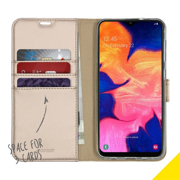 Accezz Wallet Softcase Bookcase Samsung Galaxy A10 - Goud / Gold