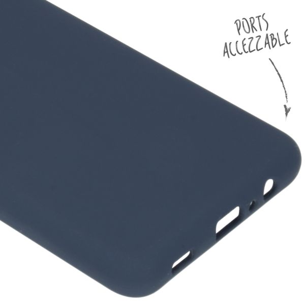 Liquid Silikoncase für das Samsung Galaxy A12 - Dunkelblau