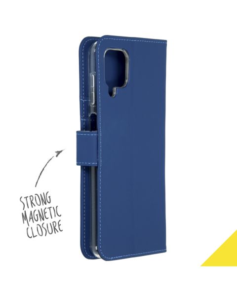 Wallet TPU Klapphülle für das Samsung Galaxy A12 - Dunkelblau