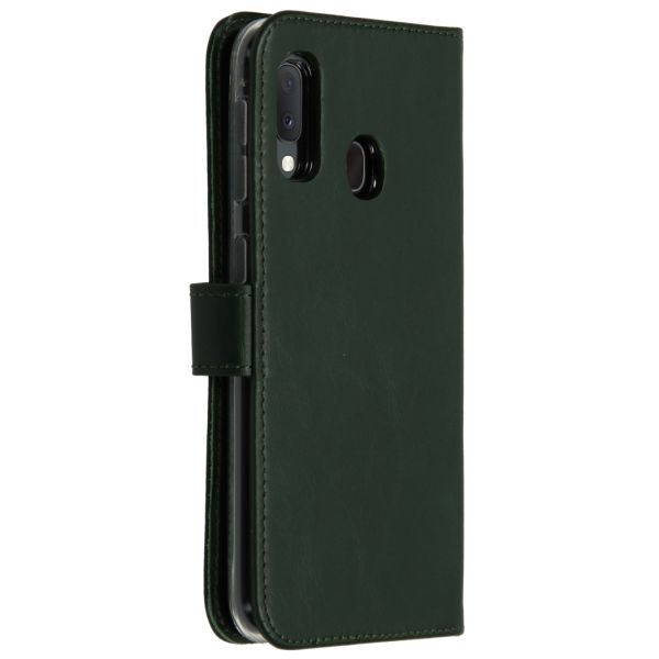 Echtleder Klapphülle Grün für das Samsung Galaxy A20e