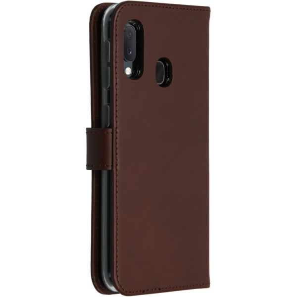 Echtleder Klapphülle Braun für das Samsung Galaxy A20e