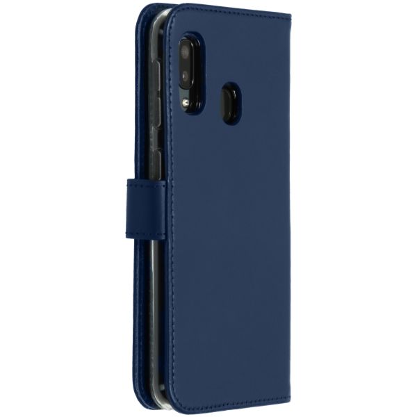 Echtleder Klapphülle Blau für das Samsung Galaxy A20e