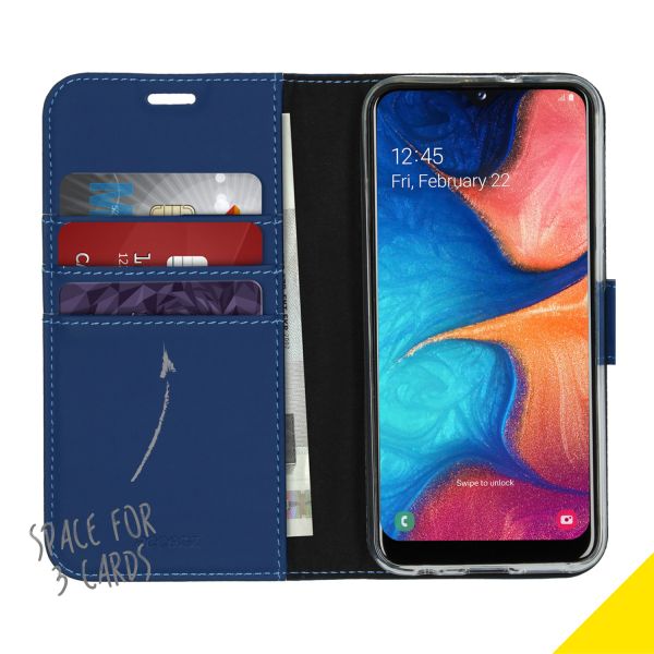 Wallet Softcase Booktype Samsung Galaxy A20e - Donkerblauw - Blauw / Blue