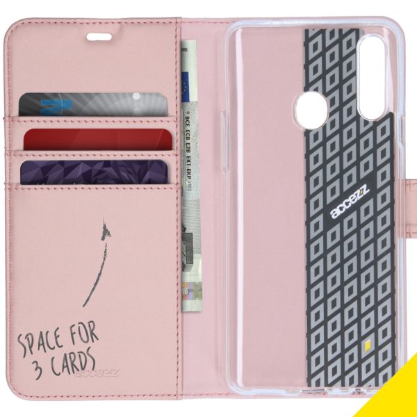 Wallet TPU Klapphülle für das Samsung Galaxy A20s - Roségold