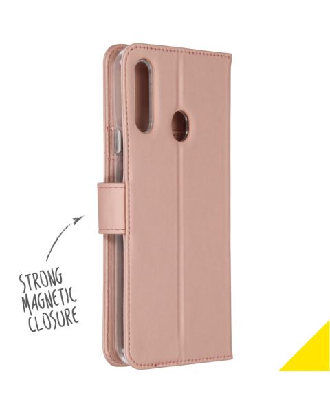 Wallet TPU Klapphülle für das Samsung Galaxy A20s - Roségold