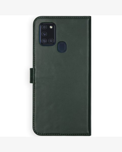 Echtleder Klapphülle für das Samsung Galaxy A21s - Grün