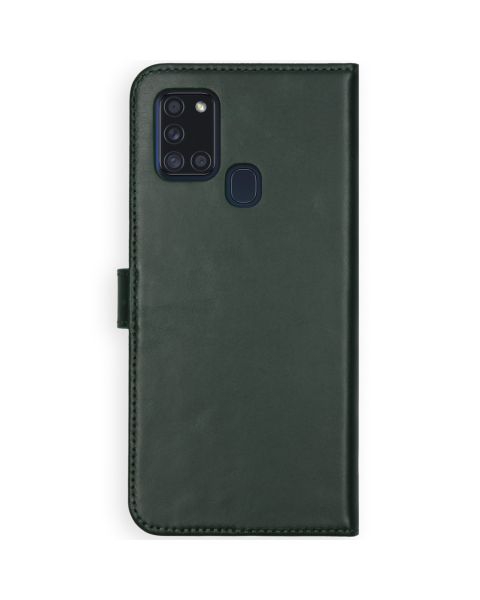 Echtleder Klapphülle für das Samsung Galaxy A21s - Grün