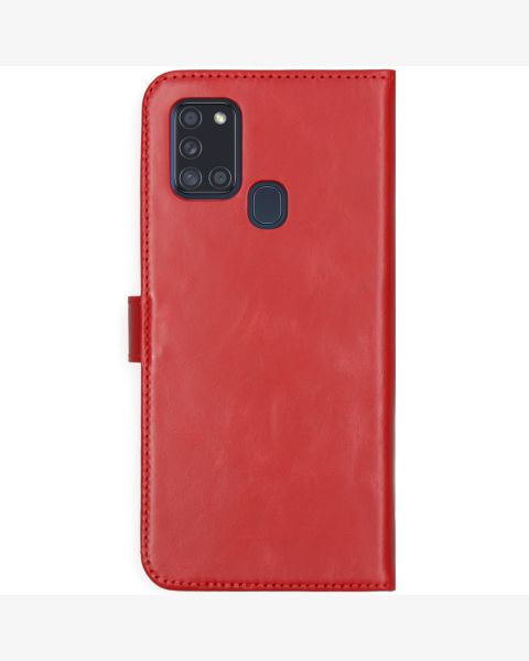 Echtleder Klapphülle für das Samsung Galaxy A21s - Rot